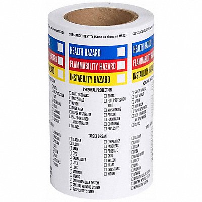 BRADY 99177 NFPA Label Paper 8 In.H 3 In.W PK500