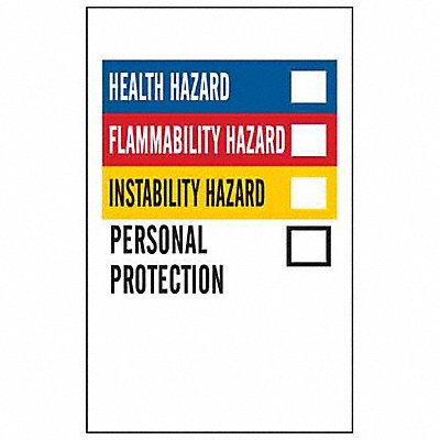 BRADY 99179 NFPA Label 2 In.H 1-1/4 In.W Paper PK500