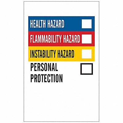 BRADY 121161 NFPA Label Vinyl 1-1/4 In.W PK500
