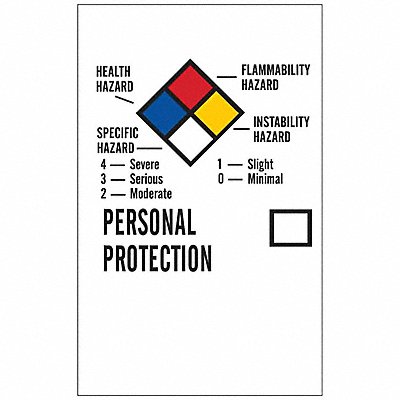 BRADY 99199 NFPA Label 2 In.H 1-1/4 In.W Paper PK500