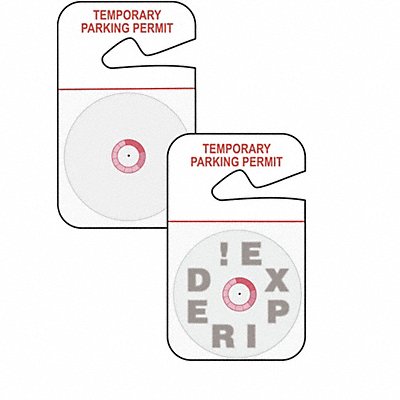 BRADY 95680 D0067 Temporary Badge 1 Day Red/White PK500