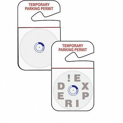 BRADY 95681 D0067 Temporary Badge 1 Day Red/White PK500