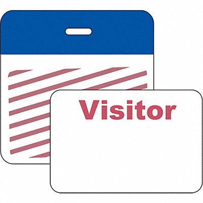 BRADY 95644 Clip/Badge 1 Day Blue/White PK500