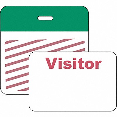 BRADY 95651 Clip/Badge 1 Week Green/White PK500