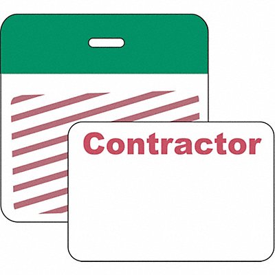 BRADY 95661 Clip/Badge 1 Week Green/White PK500