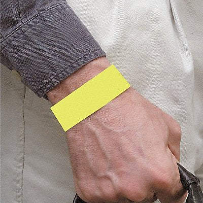 BRADY 95099 D0077 Wristband Yellow Numbered PK500