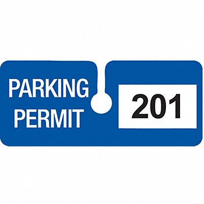 BRADY 96281 Parking Permits Rearview Wht/Blue PK100