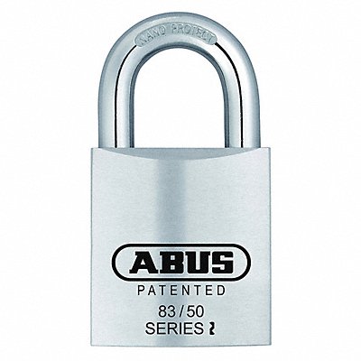 ABUS 8350RKKA300 Keyed Padlock 59/64 in Rectangle Silver