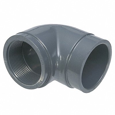 GRAINGER 9807007 90 Elbow 3/4 in Schedule 80 Grey