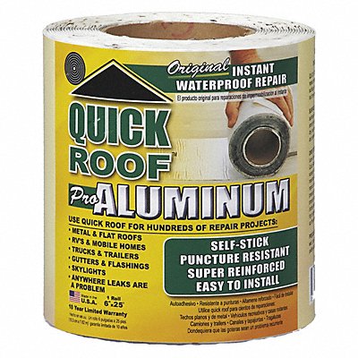 QUICK ROOF QR625 Repair Product Asphalt L 25 x W 0.5 Ft