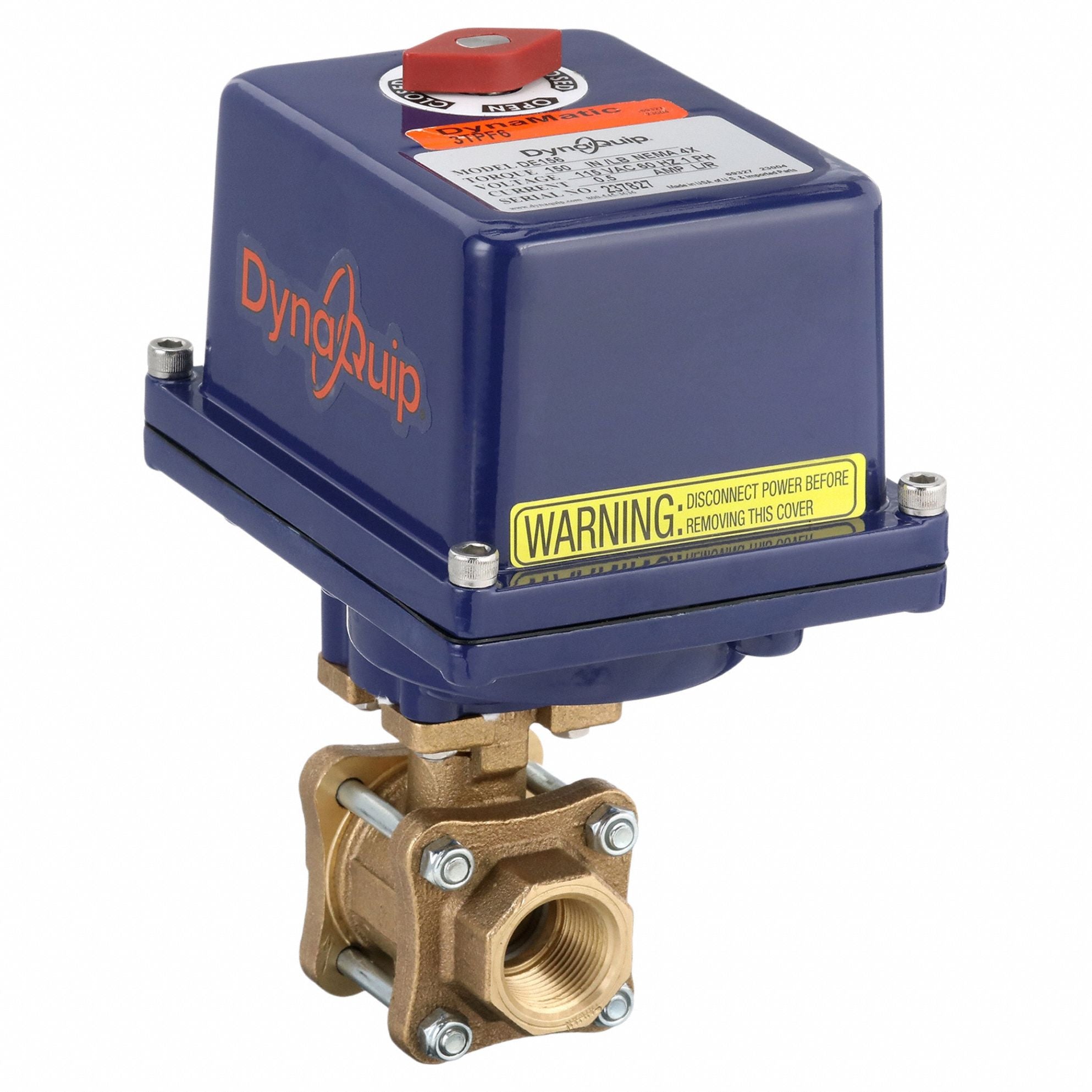 DYNAQUIP CONTROLS EVA63AME22 Electronic Ball Valve Bronze 1/2 In.