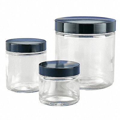 KIMBLE 5410870V21 Jar 250 mL 88 mm H Clear PK12