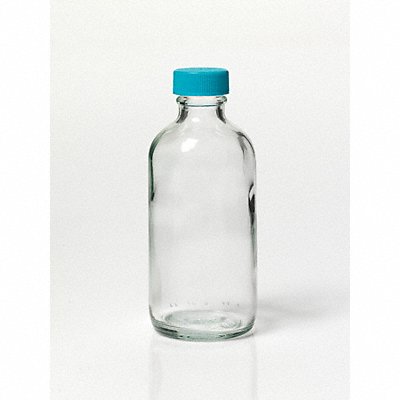 GRAINGER 3TRR8 Bottle 205 mm H Clear 94 mm Dia PK12