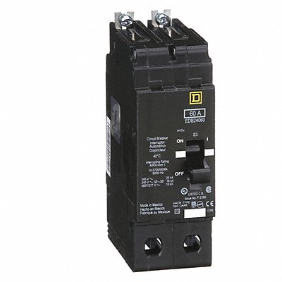 SQUARE D EDB24060 Circuit Breaker 60A Bolt On 277/480V 3P