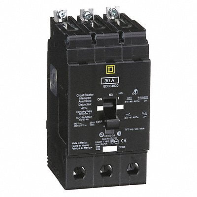 SQUARE D EDB34030 Circuit Breaker 30A Bolt On 277/480V 3P