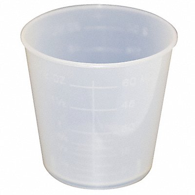 GRAINGER 02102A Medicine Cup 59mL Plastic Wide PK1150
