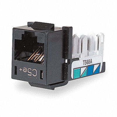 HUBBELL PREMISE WIRING HXJ6BK Jack Black Cat6 Rj45
