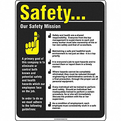 ACCUFORM SP124487L Safety Poster 22 in x 17 in Plastic