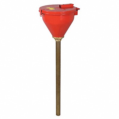 JUSTRITE 8205 Self Closing Funnel Red GalvStl NPS/NPT