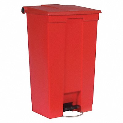 RUBBERMAID COMMERCIAL PRODUCTS FG614600RED F9093 Step On Garbage Can Rectangular 23 gal.