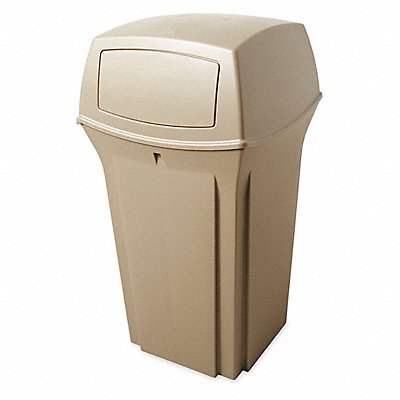 RUBBERMAID COMMERCIAL PRODUCTS FG843088BEIG D0235 Garbage Can 35 gal Beige Plastic
