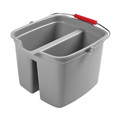 RUBBERMAID COMMERCIAL PRODUCTS FG261700Grey Split Bucket Grey 4 1/4 gal