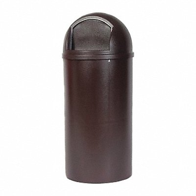 RUBBERMAID COMMERCIAL PRODUCTS FG817088BRN Garbage Can Round 25 gal Brown