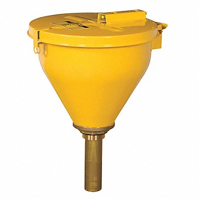 JUSTRITE 8227 SelfClosingFunnel Yellow GalvStl NPS/NPT