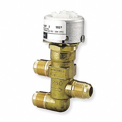 HONEYWELL VP526A1027U Hydronic Globe Valve Brass Three-Way