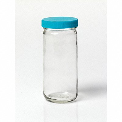 GRAINGER 370608 Bottle 127 mm H Clear 55.88 mm Dia PK12