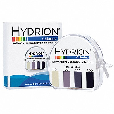 HYDRION CM240 Test 15 ft L 10 to 200 ppm Chlor PK10