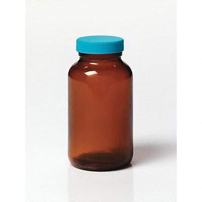 GRAINGER 3UDE3 Bottle 120 mm H Amber 66 mm Dia PK24