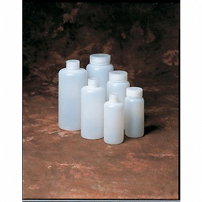 GRAINGER 3UEG1 Bottle 130 mm H Natural 61 mm Dia PK24