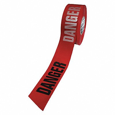 GRAINGER RB3103R21200 Barricade Tape Red 1 000 ft L 3 in