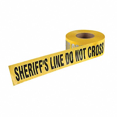 GRAINGER RB3103Y822200 Barricade Tape Yellow 1 000 ft L 3 in