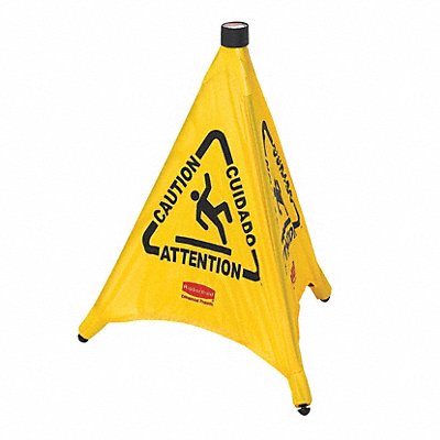 RUBBERMAID COMMERCIAL PRODUCTS FG9S0000YEL Pop Up Safety Cone Yellow 20 in H