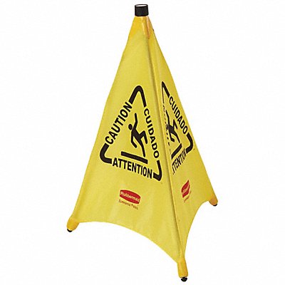 RUBBERMAID COMMERCIAL PRODUCTS FG9S0100YEL Soft Safety Sign Yellow 30 in H