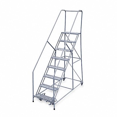 COTTERMAN 1208R2632A6E24B4C1P6 Rolling Ladder Welded Handrail Platform 80In H