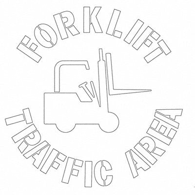 ELECTROMARK Y605018 Floor Stencil Forklift Traffic Area Poly