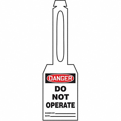 ACCUFORM TAL350 Loop n Strap Danger Tag 5 1/4in H PK25