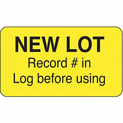ROLL PRODUCTS 141458 Lot Label 1 in x 1 3/4 in Paper PK1000