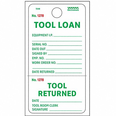 ELECTROMARK Y602701 Notice Tag 5 3/4in H 2 7/8in W PK100