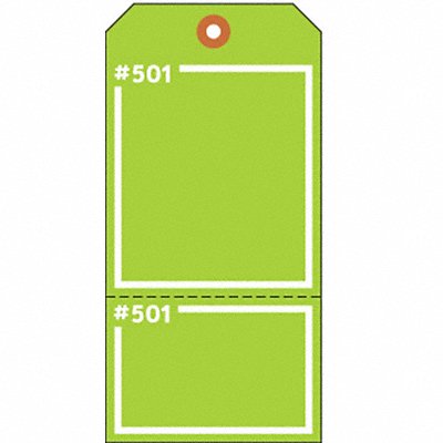 ELECTROMARK Y625749 Blank Tag 5-3/4 x 2-7/8 In Grn PK100