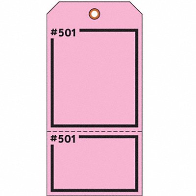 ELECTROMARK Y602702 Blank Tag 5-3/4 x 2-7/8 In Pink PK100
