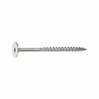 GRAINGER PHZ8251500PC FlatHd WoodScrw Zinc #10 2 7/16 L PK1500