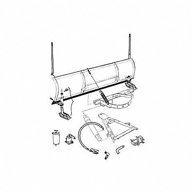 SNOWPLOW AFTERMARKET MANUFACTURING 1304030 Bulkhead Fitting Hose 45 In