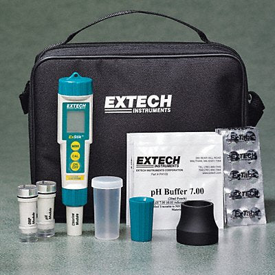 EXTECH EX900 pH Meter KitPH/ORP/Cl/Temp