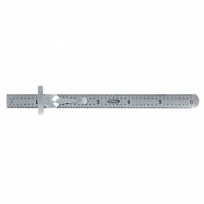 GENERAL TOOLS 3001 Flexible Steel Rule 6 In SAE/Decimal