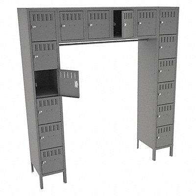 TENNSCO SRK7218781Grey Bx Locker 6x6Locker Grey 78 x72 x18 Unassembled