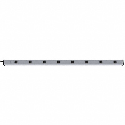 POWER FIRST 3W210 Outlet Strip 8 Outlet 15A 48 L Gry